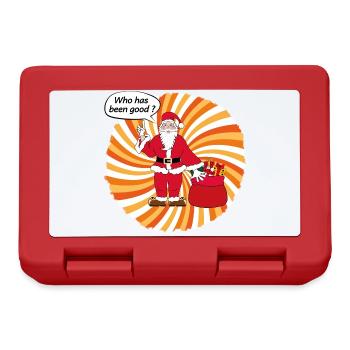 Santa Claus Pop Art - Brotdose - Rot - Vorne