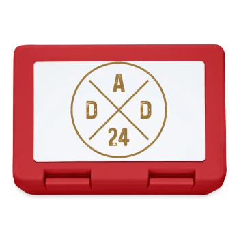 Papa 24 Descendance Père Bébé Annonce Papa 2024 - Boîte à goûter - rouge - Devant