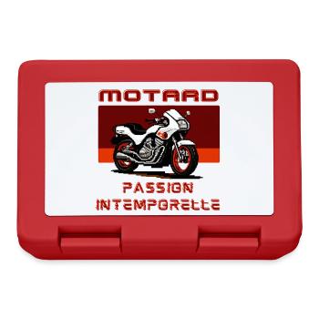 Motard Passion Intemporelle - Boîte à goûter - rouge - Devant