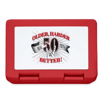 50th birthday of a metal fan and rocker - Lunchbox - red - Front