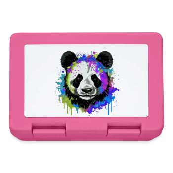 Panda Head Portrait Colorful - Lunchbox - pink - Front