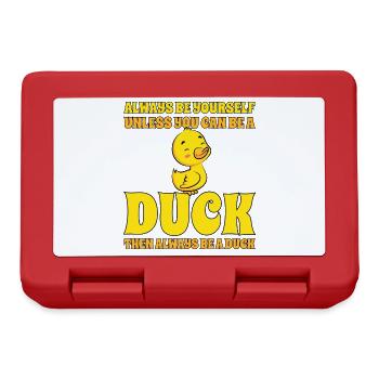 Süße Ente Always Be A Duck Entenliebhaber - Brotdose - Rot - Vorne