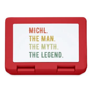 Michael Michl Prénom Forme abrégée Homme Mythe Légende - Boîte à goûter - rouge - Devant
