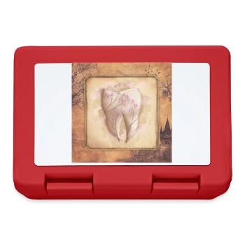 Vintage Art for Dentist & Dental Assistant - Lunchbox - red - Front