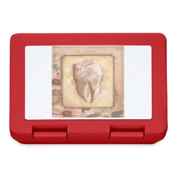 Vintage Art for Dentist & Dental Assistant - Lunchbox - red - Front