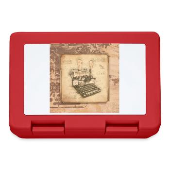 Art vintage pour les auteurs et les écrivains - Boîte à goûter - rouge - Devant