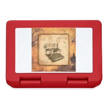 Art vintage pour les auteurs et les écrivains - Boîte à goûter - rouge - Devant