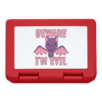 Cute Halloween Bat Funny Saying - Lunchbox - red - Front