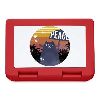 Funny Cat - Lunchbox - red - Front