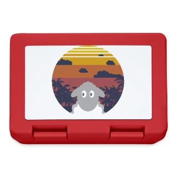 Mouton coucher de soleil Vintage cadeau - Boîte à goûter - rouge - Devant