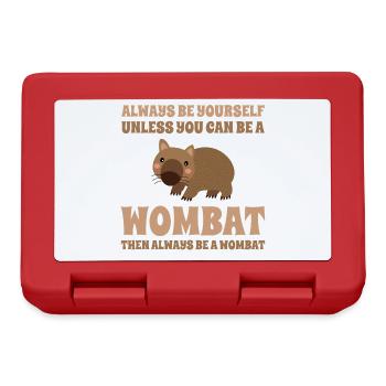 Cute Wombat Australia Fan Travel Holiday Saying - Lunchbox - red - Front
