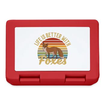 Life Is Better With Foxes - Brotdose - Rot - Vorne