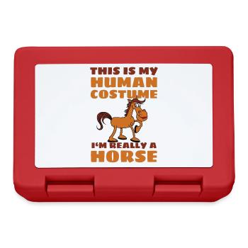 horse lover horse fan horse horse costume - Lunchbox - red - Front