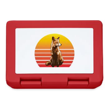 Fuchs Retro - Brotdose - Rot - Vorne