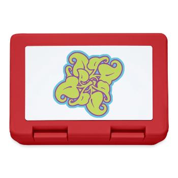 Mandala Artic Pattern in Lime - Lunchbox - red - Front