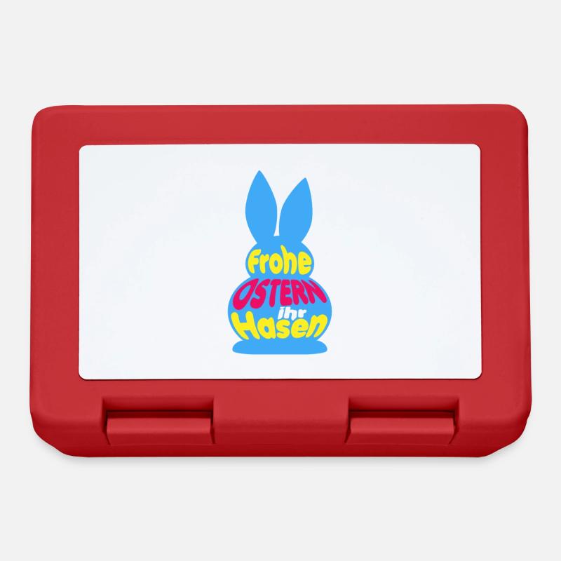 Frohe Ostern ihr Hasen - Brotdose - Rot