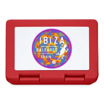 Colored Ibiza Balearic Islands Island Illustration - Lunchbox - red - Front