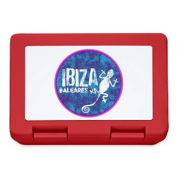Ibiza Balearen Gecko Design - Brotdose - Rot - Vorne