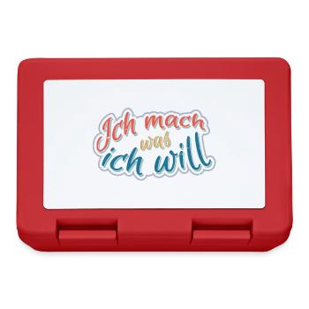 Ich mach was Ich will - Brotdose - Rot - Vorne