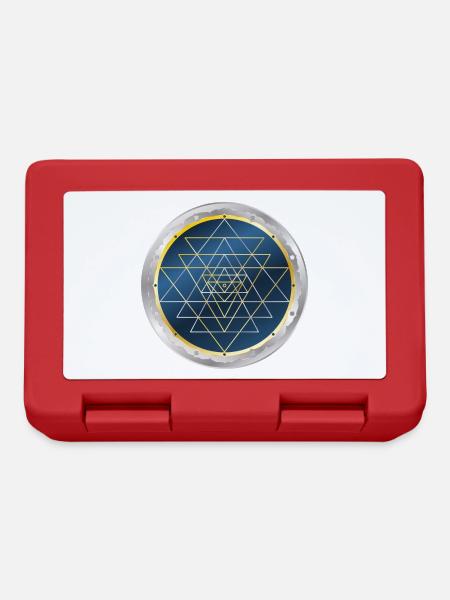 Sri Yantra, Heilige Geometrie - Brotdose - Rot
