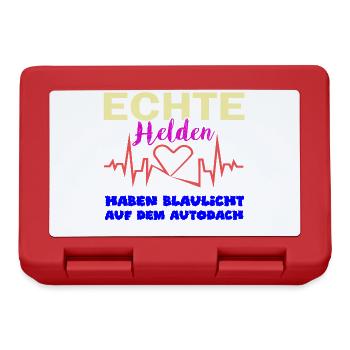 real heroes have blue light on the roof - Lunchbox - red - Front