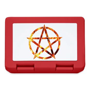 pentagramm aus flammen - Brotdose - Rot - Vorne