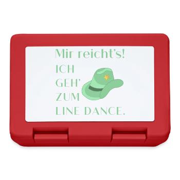 Geschenk: Mir reicht's - Ich geh' zum Line Dance - Brotdose - Rot - Vorne