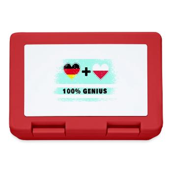 Germany and Poland 100% Ingenious / Gift - Lunchbox - red - Front