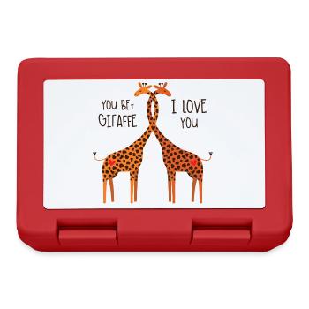 Amour de girafe - Boîte à goûter - rouge - Devant
