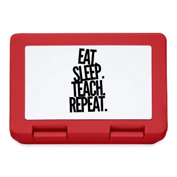 Eat Sleep Teach Repeat - Lunchbox - red - Front