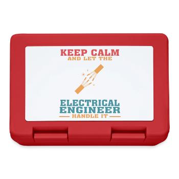 Funny Electrical Engineer Tshirt, Keep Calm - Lunchbox - red - Front