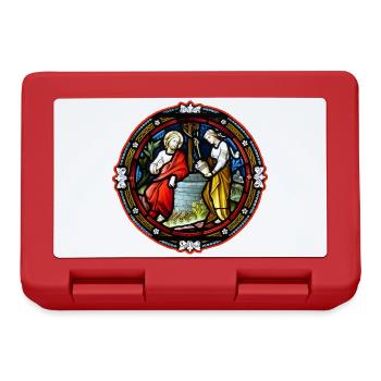 vitrail à la fontaine - Boîte à goûter - rouge - Devant
