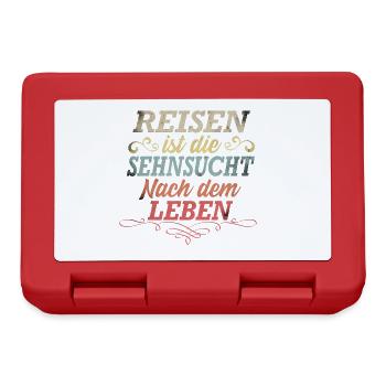 Reisen ist die Sehnsucht nach dem Leben. - Brotdose - Rot - Vorne