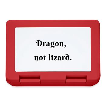dragon pas un lézard! - Boîte à goûter - rouge - Devant