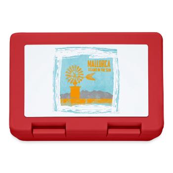 Mallorca Insel im Sonnenlicht Design - Brotdose - Rot - Vorne