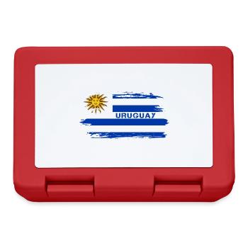 Uruguay Flaggen Design / Geschenkidee - Brotdose - Rot - Vorne