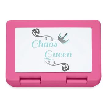 Funny Slogan Shirts, Chaos Queen, Partner Look - Lunchbox - pink - Front