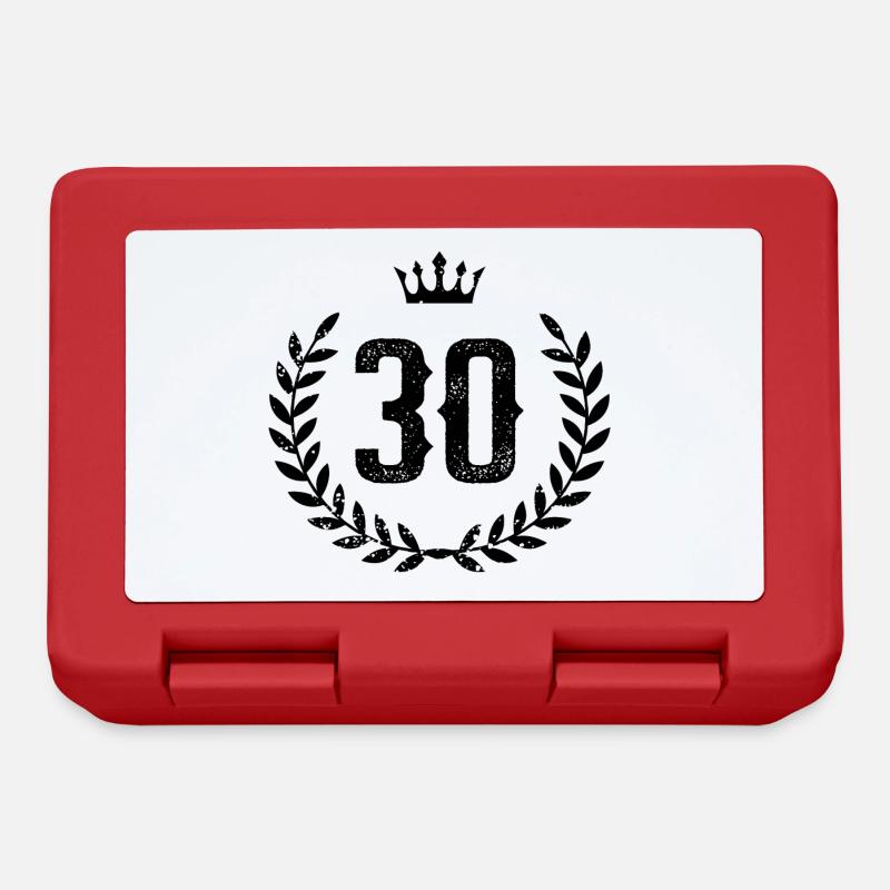 30 Zahl Kranz - Brotdose - Rot