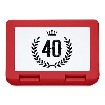 40 Nombre de couronne - Boîte à goûter - rouge - Devant