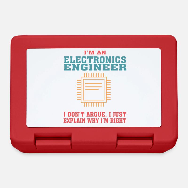 Funny Electronics Engineering Zitat für Electronic - Brotdose - Rot