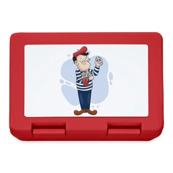 Boule player throws boules ball Boulering Boule - Lunchbox - red - Front