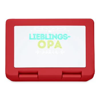 Statement Lieblingsopa Opa Großvater - Brotdose - Rot - Vorne