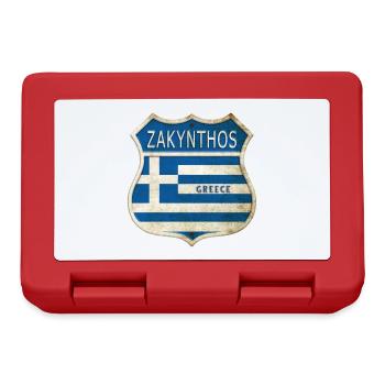 Zakynthos Grèce Armoiries Drapeaux Design - Boîte à goûter - rouge - Devant