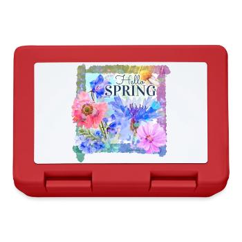 Spring flowers | hello spring - Lunchbox - red - Front