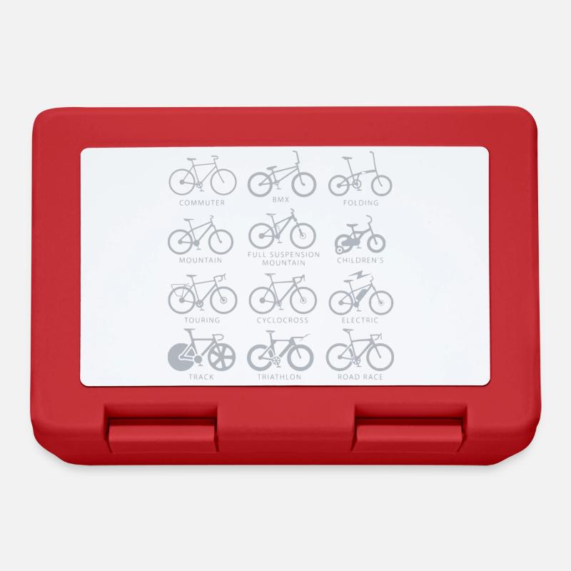 Bicycle bikes bikes bikes cycling cycling cycling - Lunchbox - red