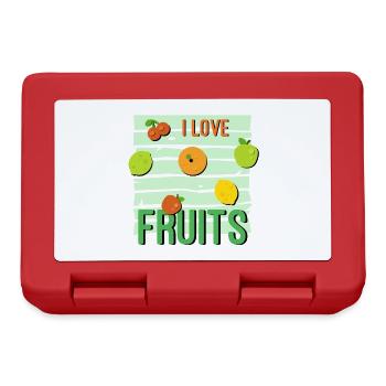 I love Fruits - Brotdose - Rot - Vorne
