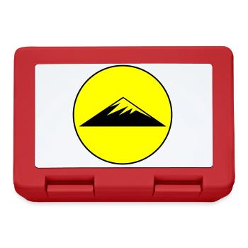 Berge Symbol Kreis - Brotdose - Rot - Vorne