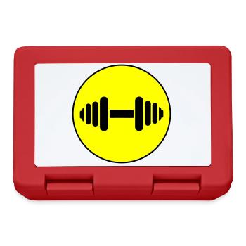 Hantel gewichte icon - Brotdose - Rot - Vorne