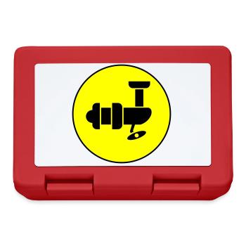 Fishing Reel Symbol Circle - Lunchbox - red - Front