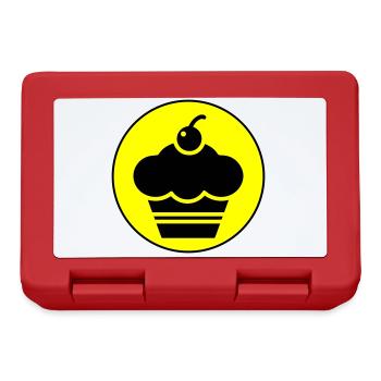 Muffin Silhouette Kreis - Brotdose - Rot - Vorne